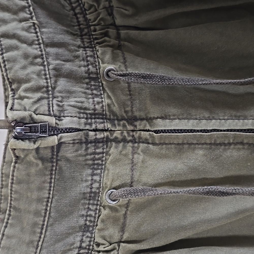 Free People Green Cargo Pants with Elastic Ankle Cuffs - Picture 5 of 9
